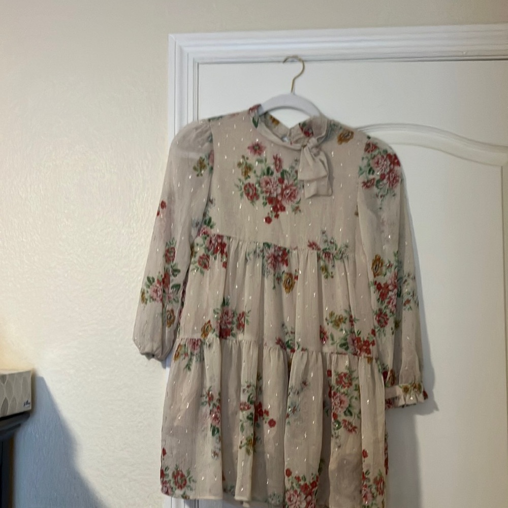 COPY - zara girls coquette flower dress from